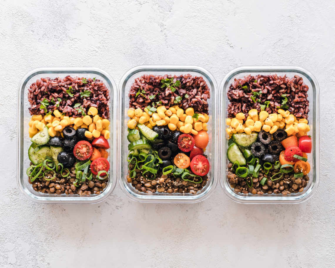 food in meal prep containers