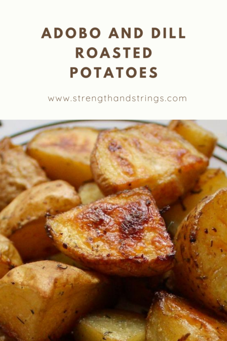 adobo and dill roasted potatoes pin cover