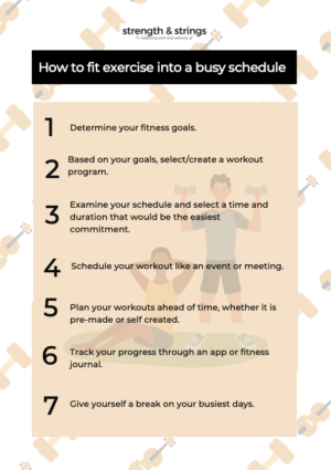 How to fit exercise into a busy schedule